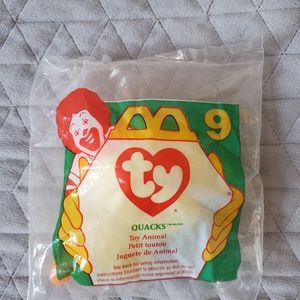Vintage 1996 TY McDonald's Happy Meal Toy Teenie Beanie Babies #9 Quacks Sealed